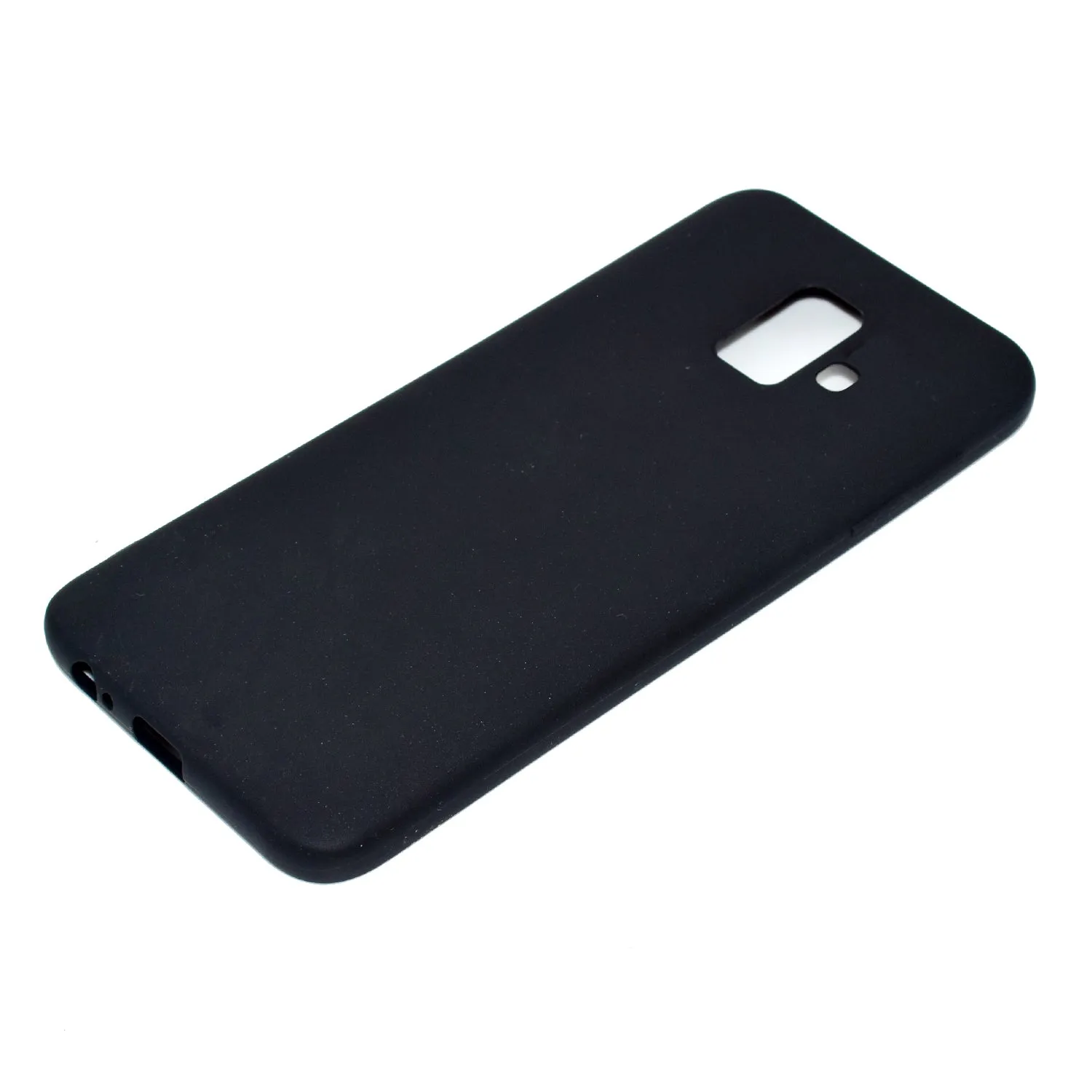 for Samsung A6 2018 Lovely Candy Color Matte TPU Anti-scratch Non-slip Protective Cover Back Case black