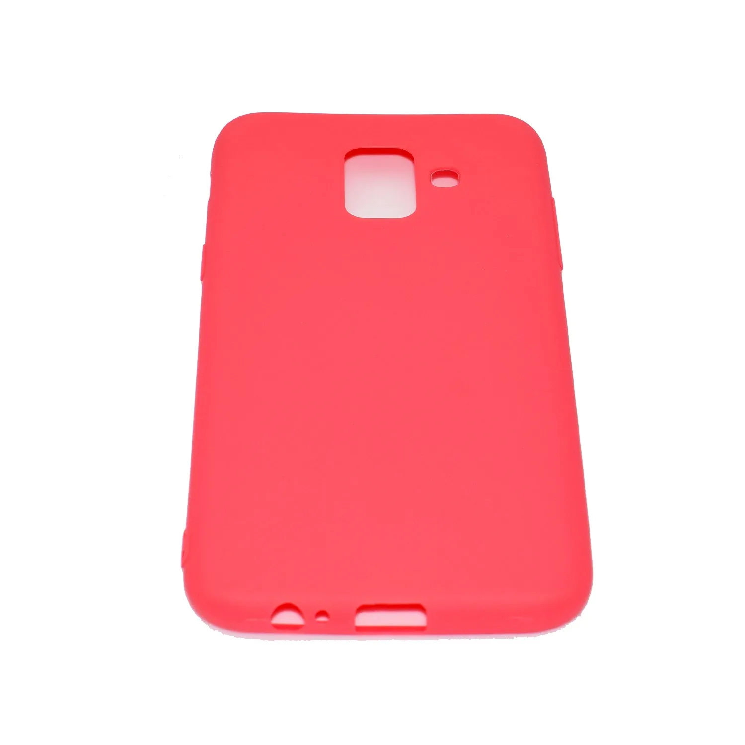 for Samsung A6 2018 Lovely Candy Color Matte TPU Anti-scratch Non-slip Protective Cover Back Case red