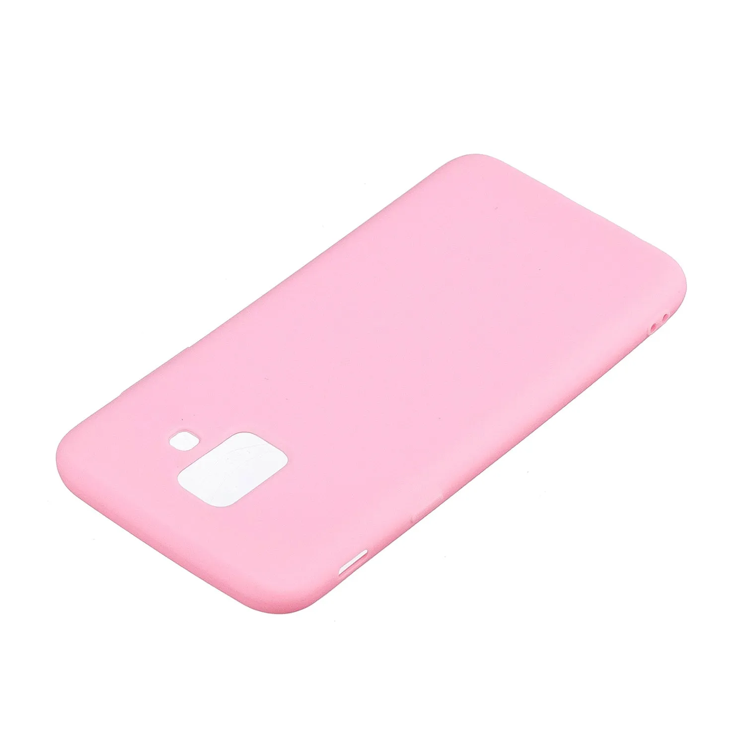 for Samsung A6 2018 Lovely Candy Color Matte TPU Anti-scratch Non-slip Protective Cover Back Case yellow