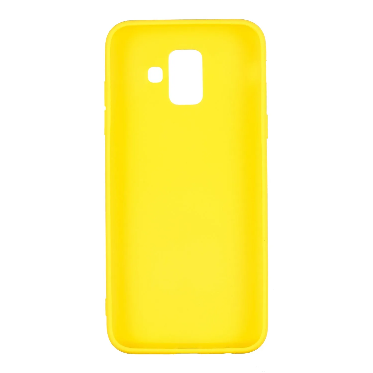 for Samsung A6 2018 Lovely Candy Color Matte TPU Anti-scratch Non-slip Protective Cover Back Case yellow