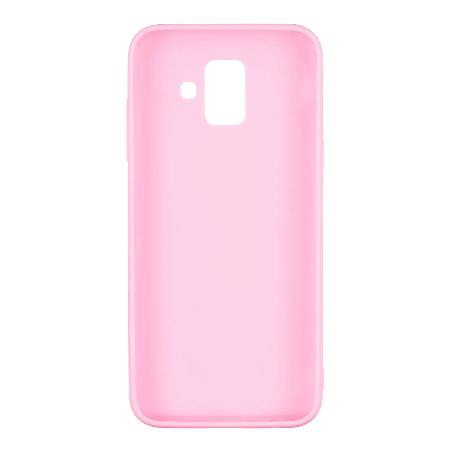 for Samsung A6 2018 Lovely Candy Color Matte TPU Anti-scratch Non-slip Protective Cover Back Case yellow
