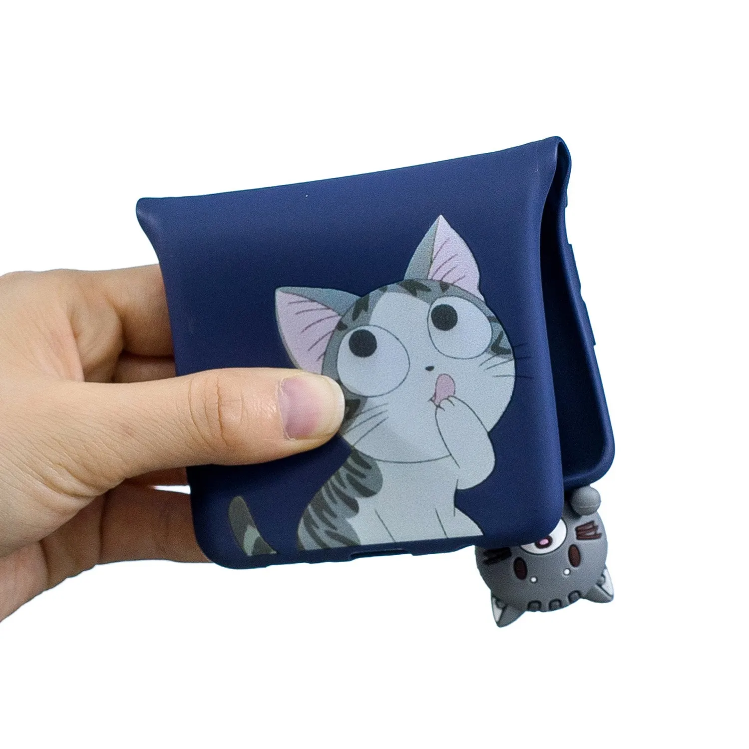 For Samsung A6 plus 2018 3D Cartoon Lovely Coloured Painted Soft TPU Back Cover Non-slip Shockproof Full Protective Case big face cat