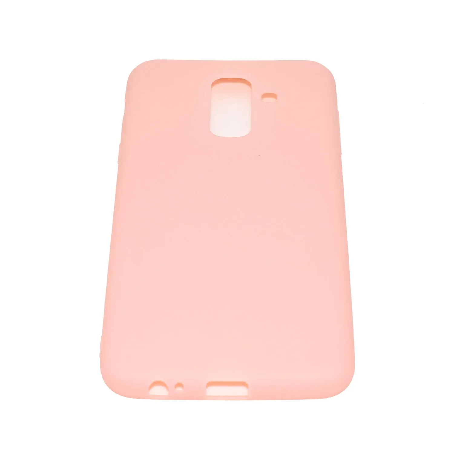 for Samsung A6 plus 2018 Lovely Candy Color Matte TPU Anti-scratch Non-slip Protective Cover Back Case Light pink