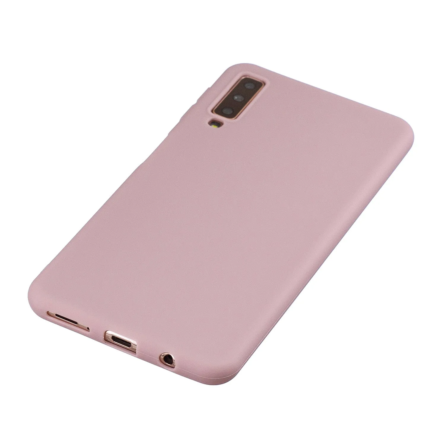 For Samsung A7 2018 Lovely Candy Color Matte TPU Anti-scratch Non-slip Protective Cover Back Case 10