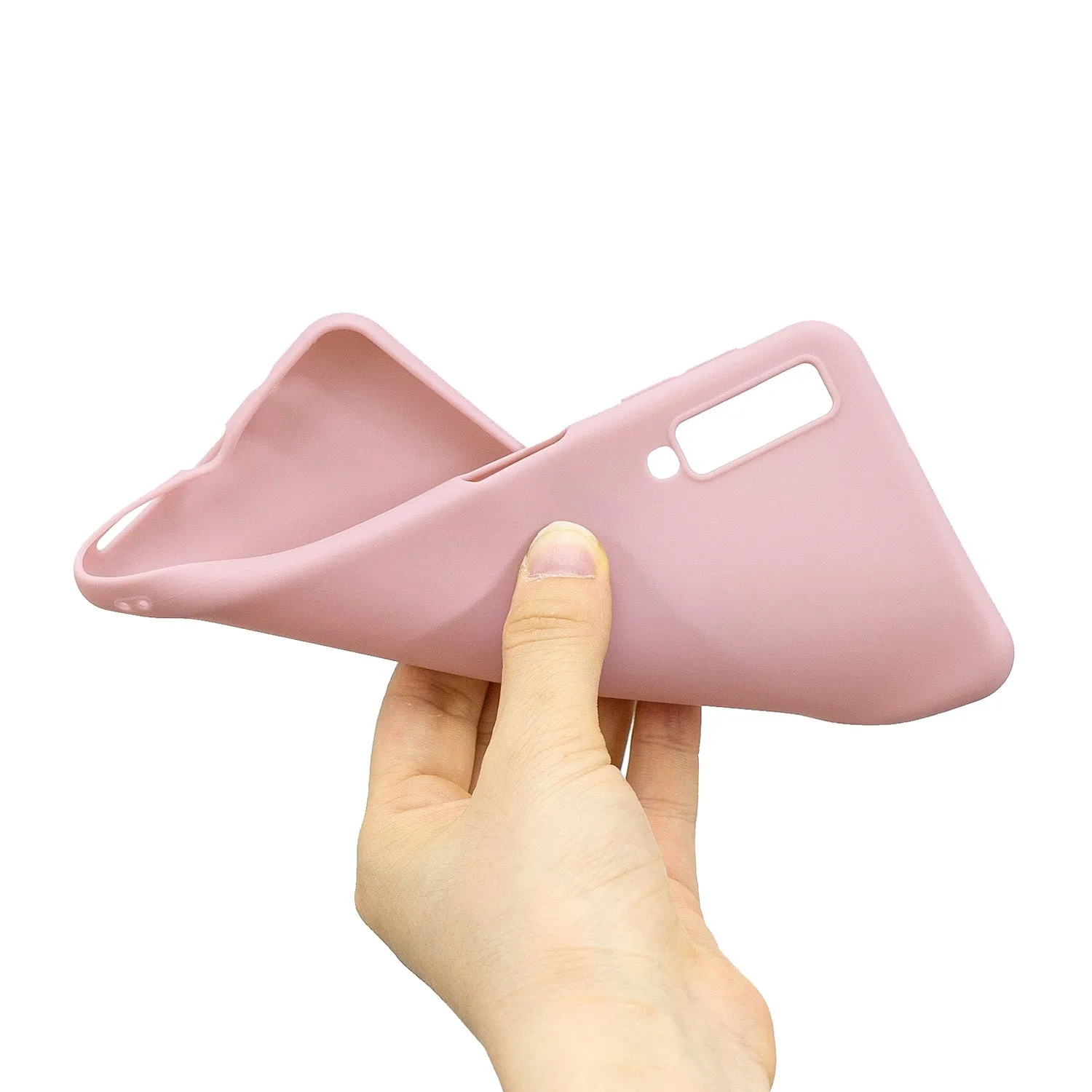 For Samsung A7 2018 Lovely Candy Color Matte TPU Anti-scratch Non-slip Protective Cover Back Case 11