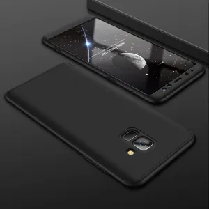 For Samsung A8 2018 360 Degree Protective Case Ultra Thin Hard Back Cover black