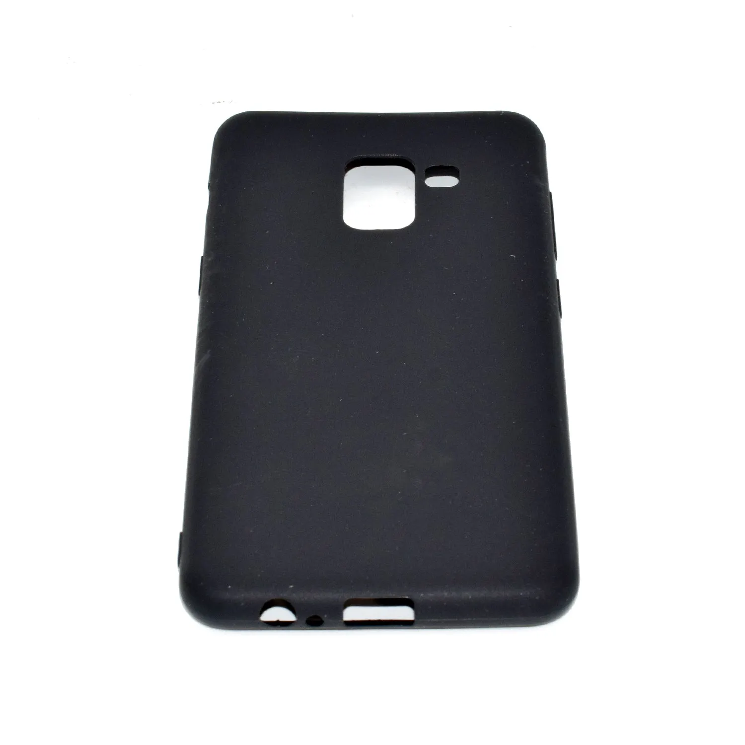 for Samsung A8 2018 Lovely Candy Color Matte TPU Anti-scratch Non-slip Protective Cover Back Case black