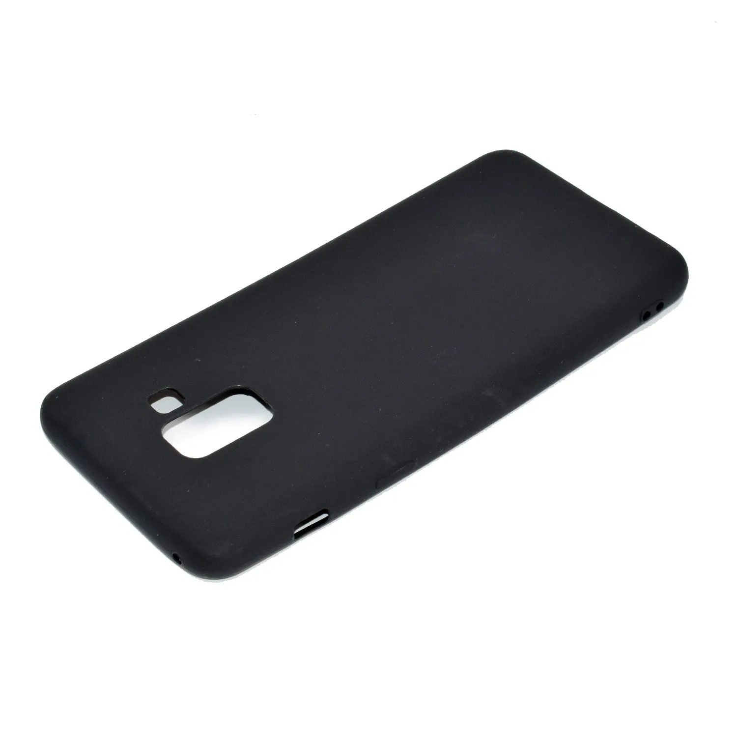 for Samsung A8 2018 Lovely Candy Color Matte TPU Anti-scratch Non-slip Protective Cover Back Case black