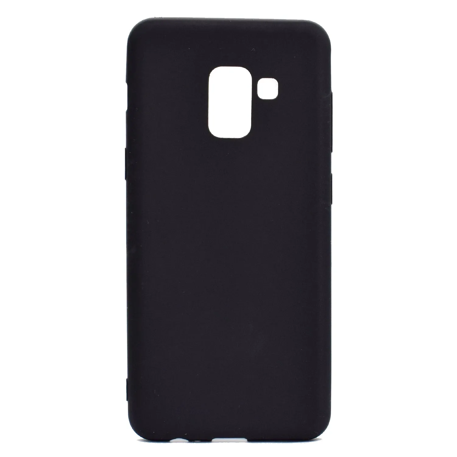 for Samsung A8 2018 Lovely Candy Color Matte TPU Anti-scratch Non-slip Protective Cover Back Case black