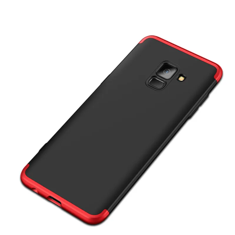 For Samsung A8 Plus 2018 360 Degree Protective Case Ultra Thin Hard Back Cover blue