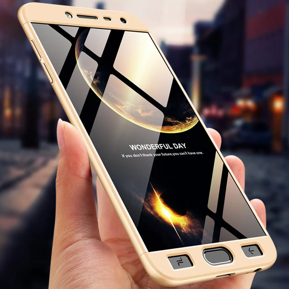 For Samsung J4 2018 Ultra Slim 360 Degree Non-slip Shockproof Full Protective Case black