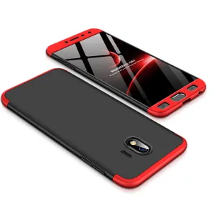 For Samsung J4 2018 Ultra Slim 360 Degree Non-slip Shockproof Full Protective Case Red black red