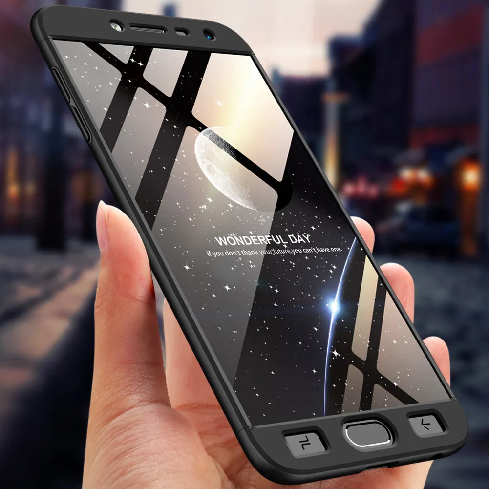 For Samsung J4 2018 Ultra Slim 360 Degree Non-slip Shockproof Full Protective Case Red black red