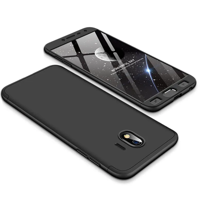 For Samsung J4 2018 Ultra Slim 360 Degree Non-slip Shockproof Full Protective Case Red black red