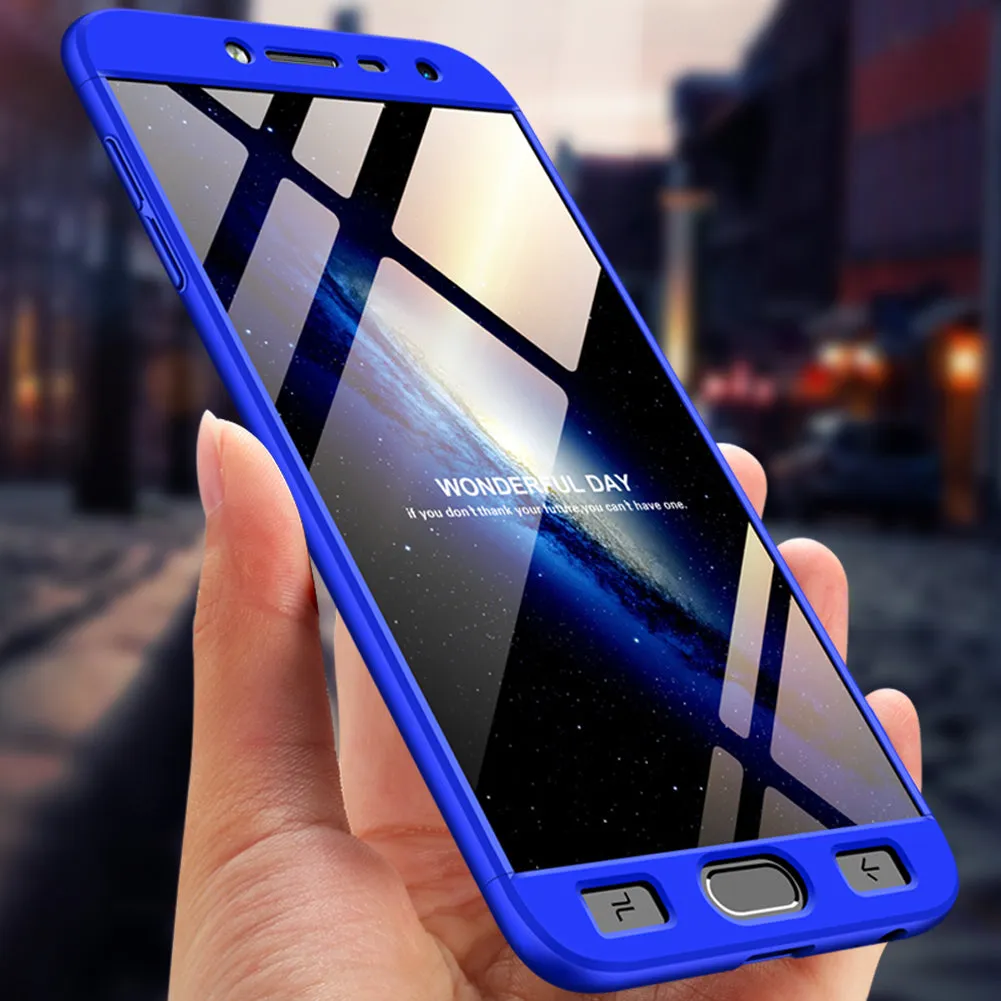 For Samsung J4 2018 Ultra Slim 360 Degree Non-slip Shockproof Full Protective Case red