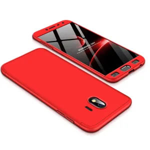 For Samsung J4 2018 Ultra Slim 360 Degree Non-slip Shockproof Full Protective Case red