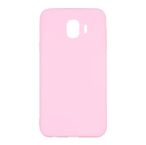 for Samsung J4 Euro Edition Lovely Candy Color Matte TPU Anti-scratch Non-slip Protective Cover Back Case dark pink