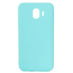 for Samsung J4 Euro Edition Lovely Candy Color Matte TPU Anti-scratch Non-slip Protective Cover Back Case Light blue