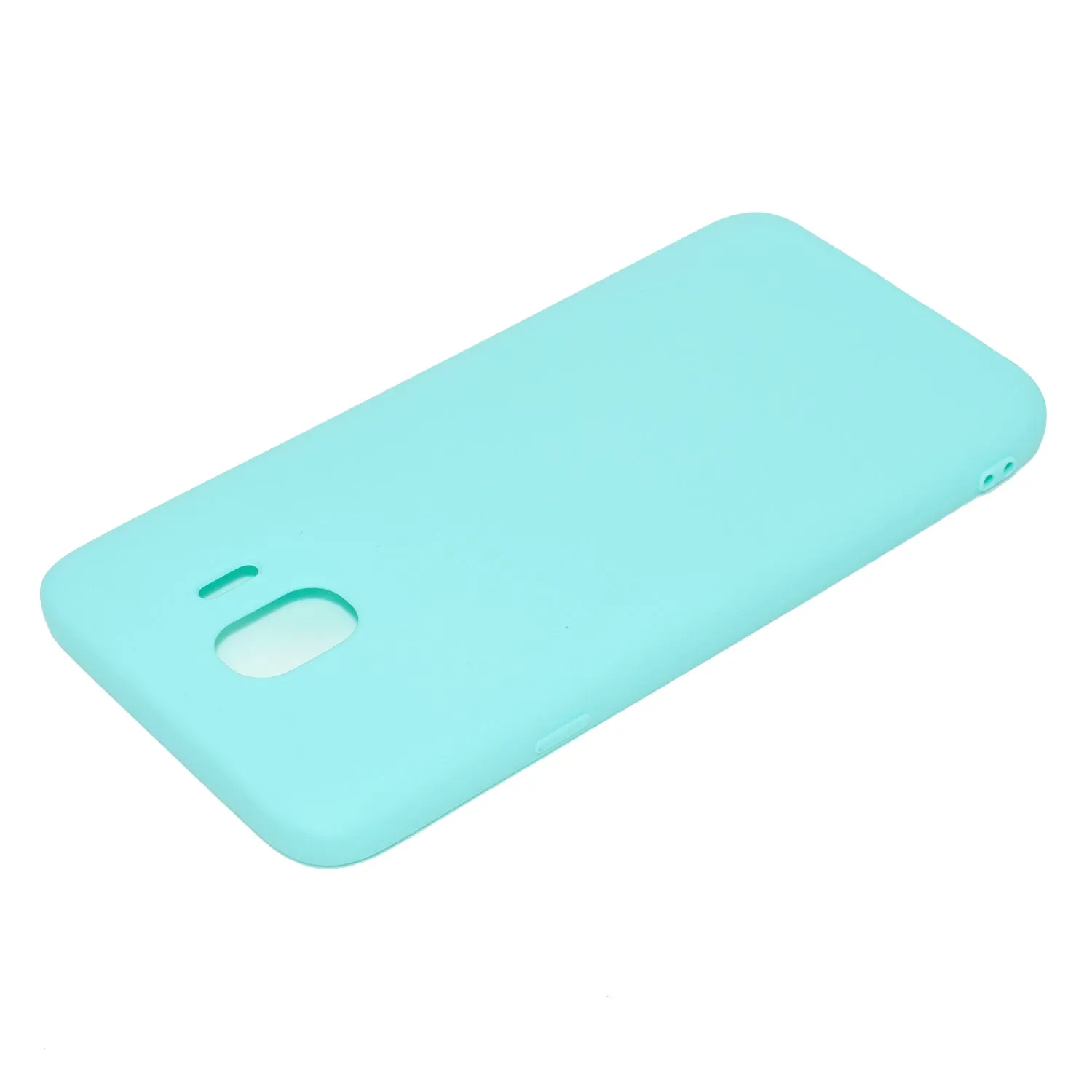 for Samsung J4 Euro Edition Lovely Candy Color Matte TPU Anti-scratch Non-slip Protective Cover Back Case Light blue
