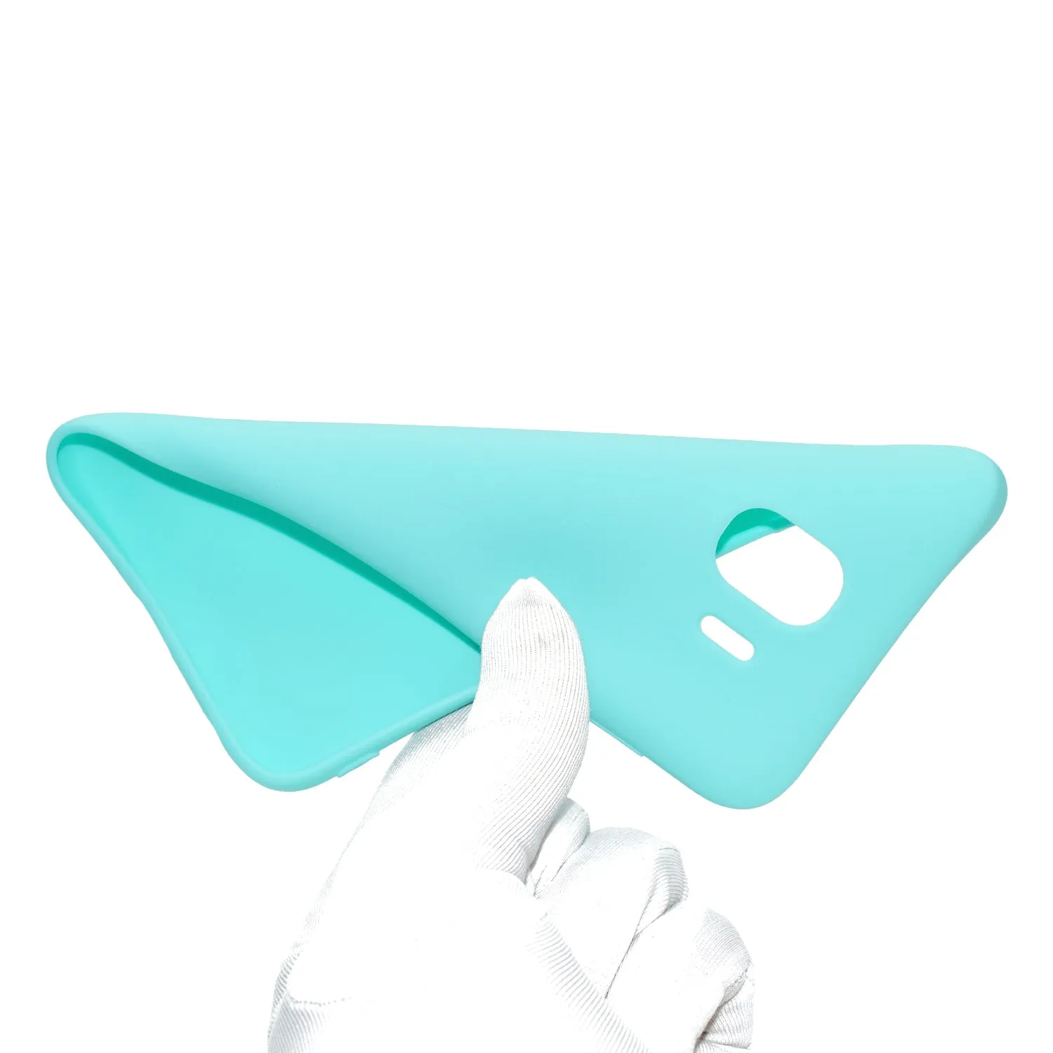 for Samsung J4 Euro Edition Lovely Candy Color Matte TPU Anti-scratch Non-slip Protective Cover Back Case Light blue