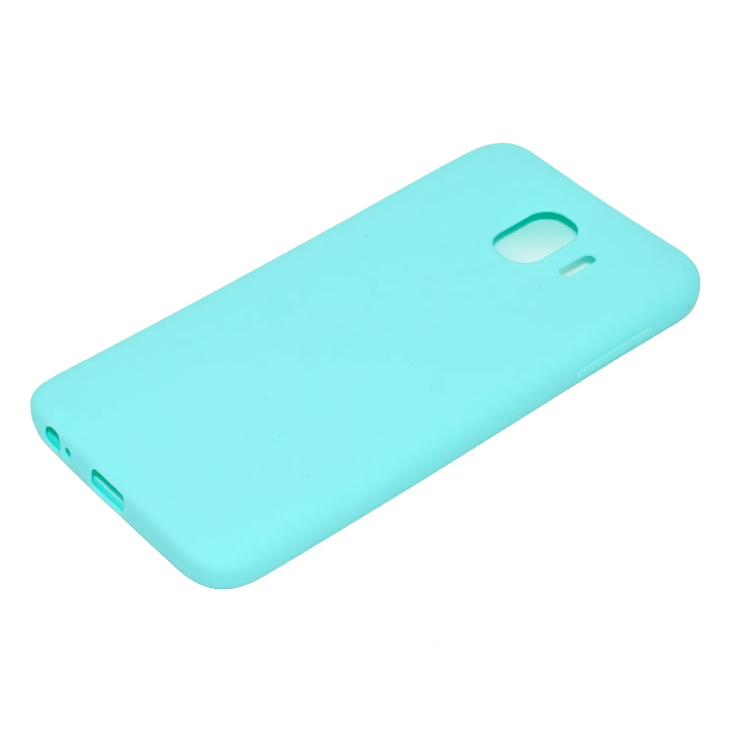 for Samsung J4 Euro Edition Lovely Candy Color Matte TPU Anti-scratch Non-slip Protective Cover Back Case Light blue