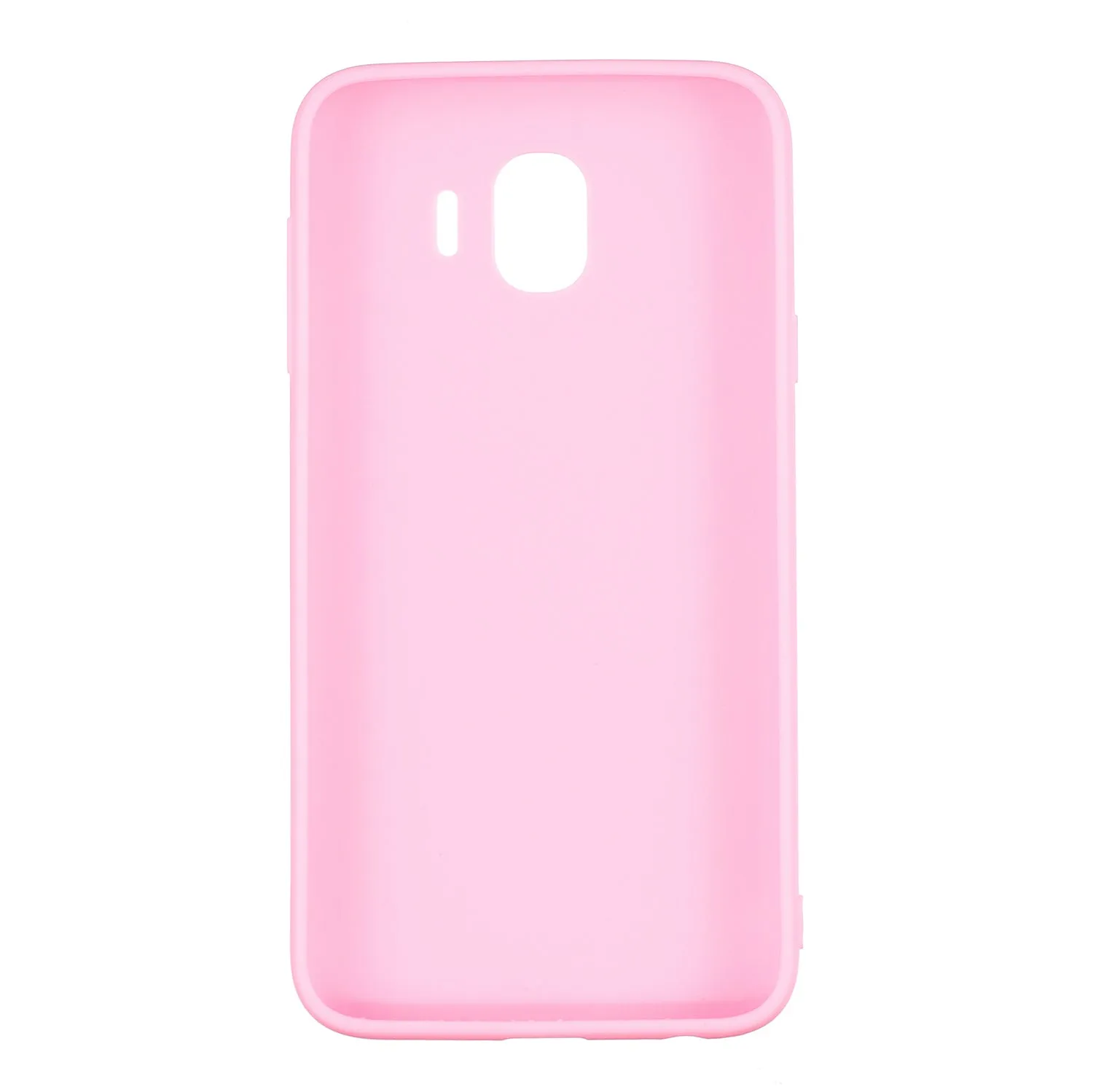 for Samsung J4 Euro Edition Lovely Candy Color Matte TPU Anti-scratch Non-slip Protective Cover Back Case Light pink
