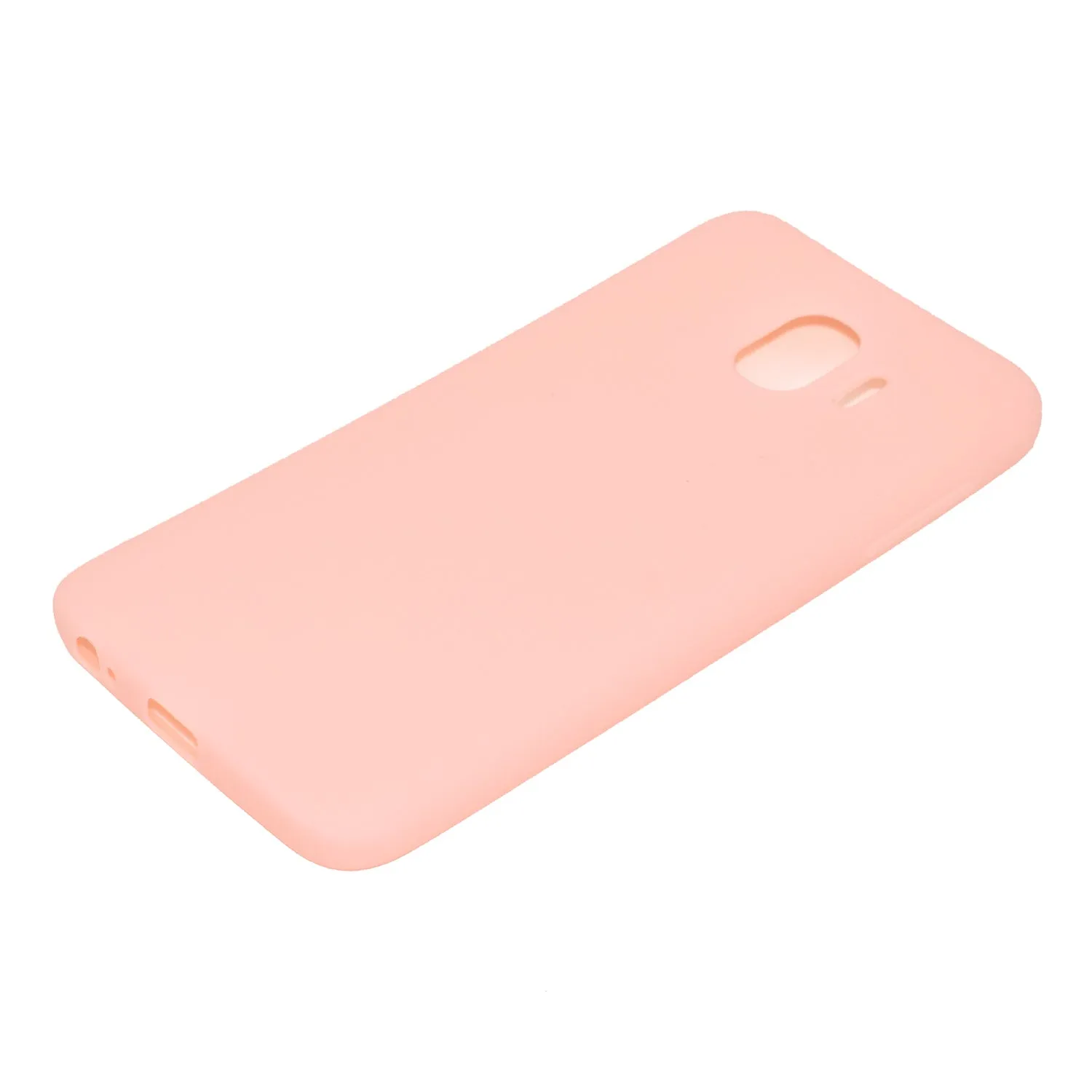 for Samsung J4 Euro Edition Lovely Candy Color Matte TPU Anti-scratch Non-slip Protective Cover Back Case Light pink