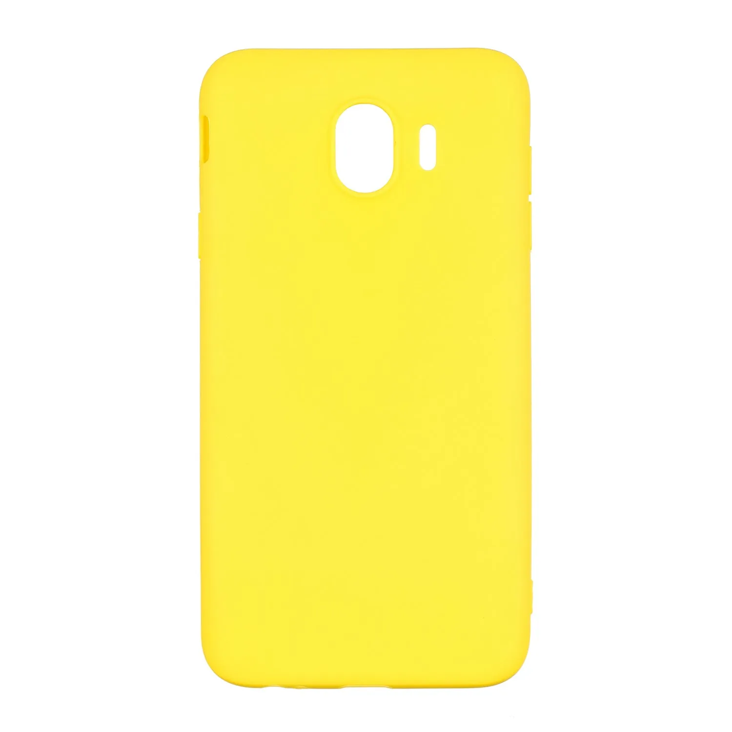 for Samsung J4 Euro Edition Lovely Candy Color Matte TPU Anti-scratch Non-slip Protective Cover Back Case yellow
