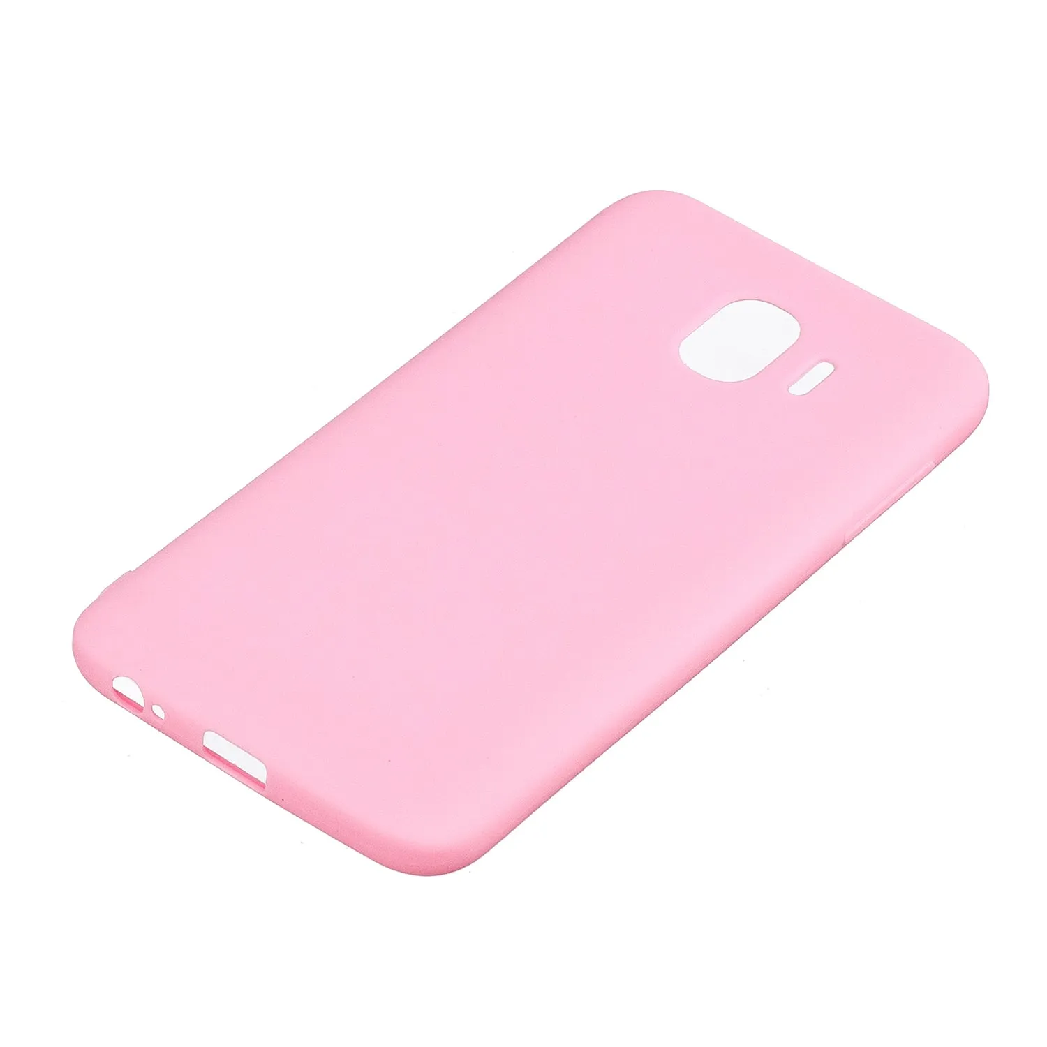 for Samsung J4 Euro Edition Lovely Candy Color Matte TPU Anti-scratch Non-slip Protective Cover Back Case yellow