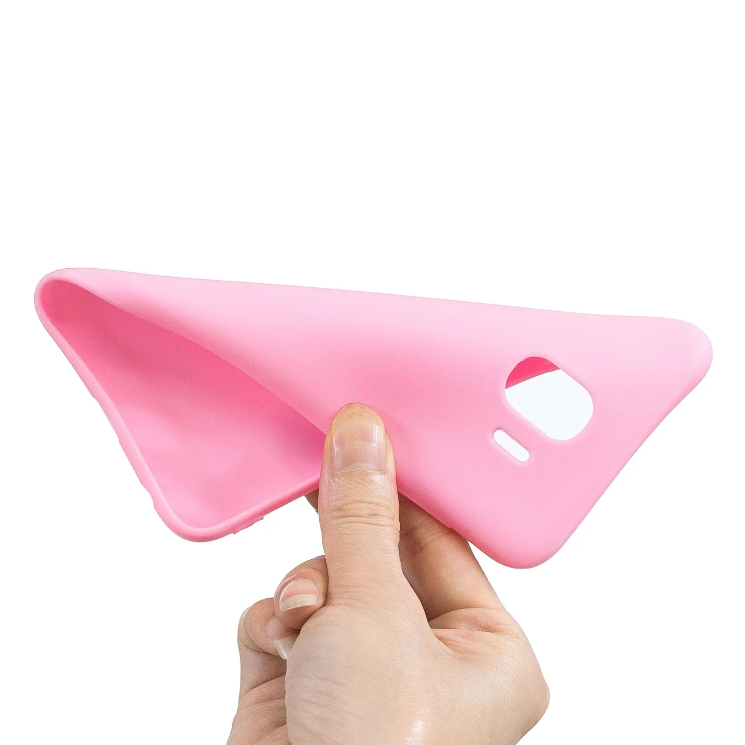 for Samsung J4 Euro Edition Lovely Candy Color Matte TPU Anti-scratch Non-slip Protective Cover Back Case yellow