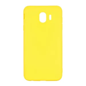 for Samsung J4 Euro Edition Lovely Candy Color Matte TPU Anti-scratch Non-slip Protective Cover Back Case yellow