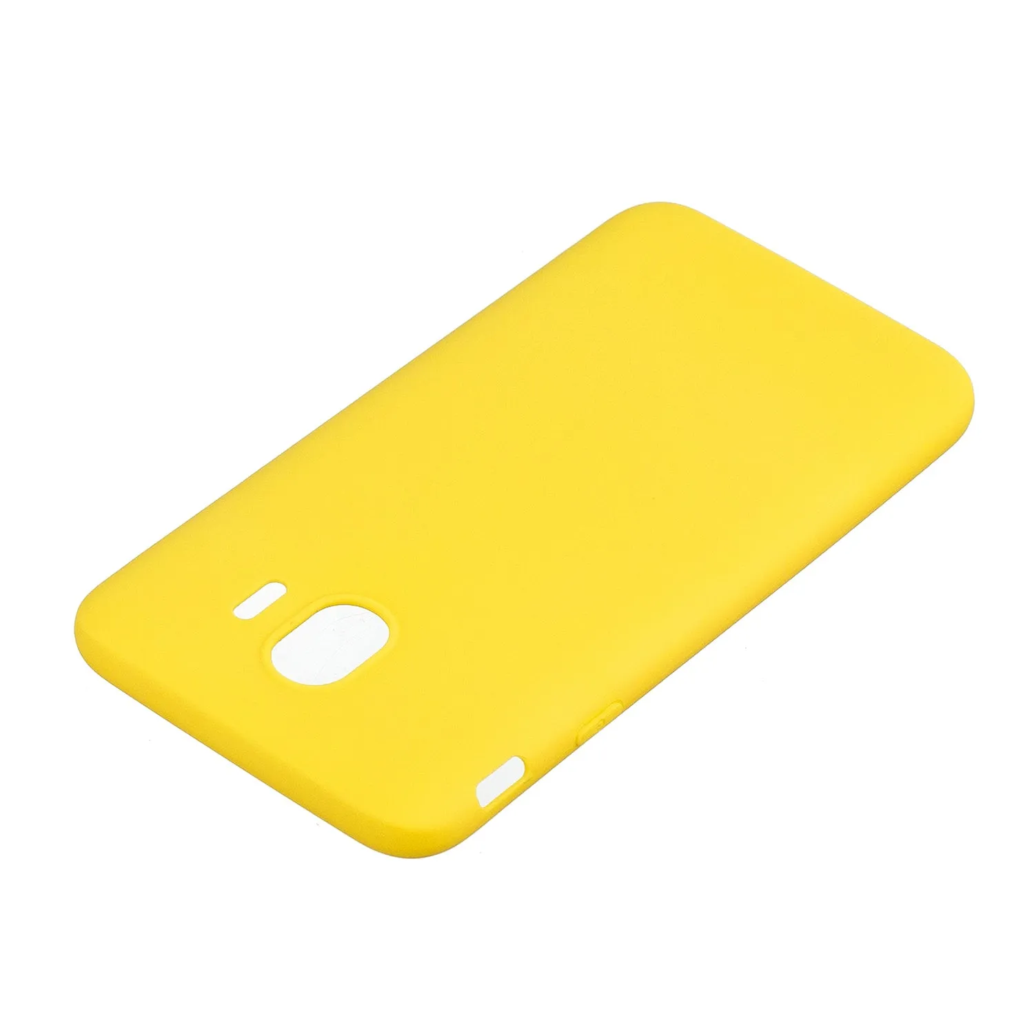 for Samsung J4 Euro Edition Lovely Candy Color Matte TPU Anti-scratch Non-slip Protective Cover Back Case yellow