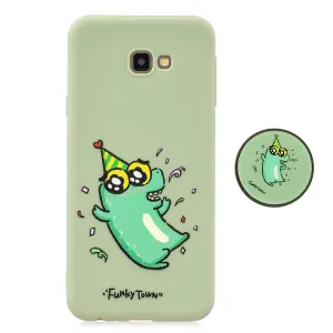 For Samsung J4 PLUS Non-Slip TPU Bumper Case Shockproof Full-Body Protective Case Cover with Adjustable Bracket 2