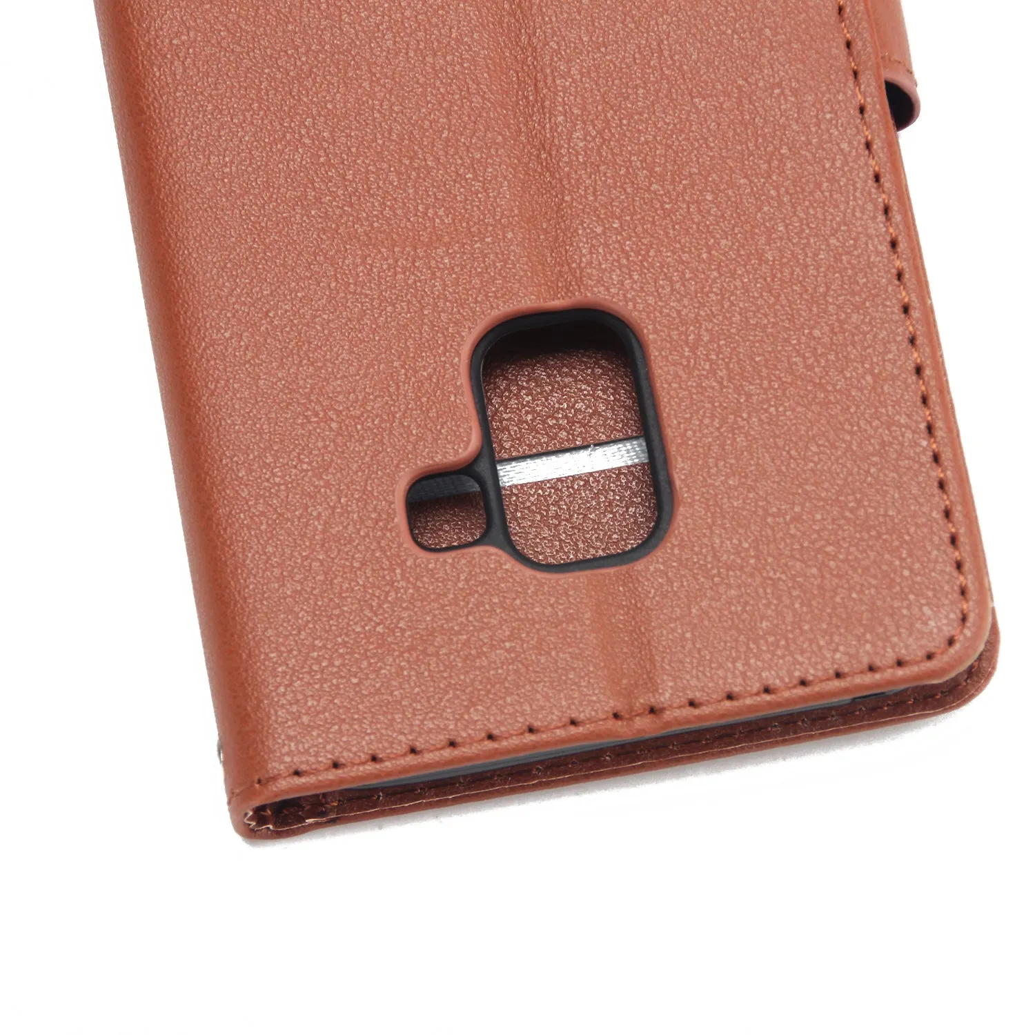 For Samsung J6 2018 PU Cell Phone Case Non-slip Shockproof Protective Case with Card Slot  Golden