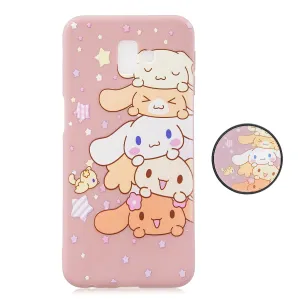 For Samsung J6 PLUS Non-Slip TPU Bumper Case Shockproof Full-Body Protective Case Cover with Adjustable Bracket 1