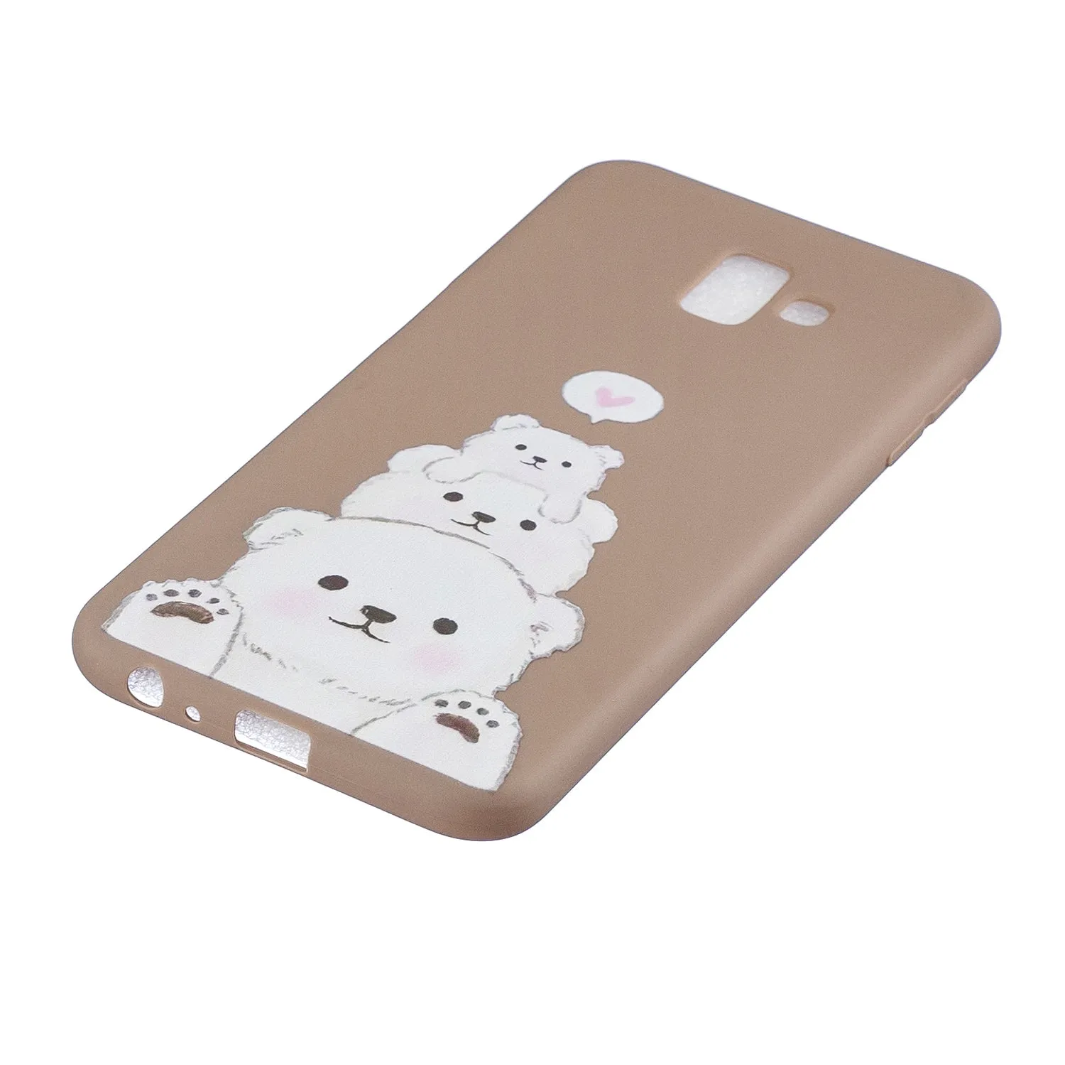 For Samsung J6 PLUS Non-Slip TPU Bumper Case Shockproof Full-Body Protective Case Cover with Adjustable Bracket 3