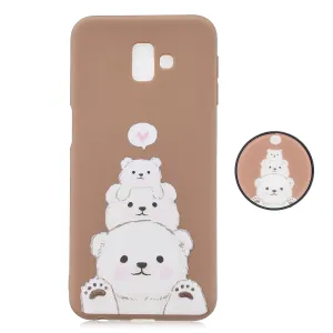 For Samsung J6 PLUS Non-Slip TPU Bumper Case Shockproof Full-Body Protective Case Cover with Adjustable Bracket 3