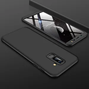 For Samsung J8 2018 360 Degree Protective Case Ultra Thin Hard Back Cover black