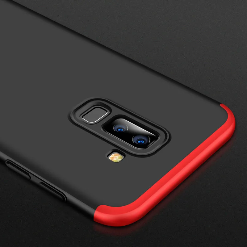 For Samsung J8 2018 360 Degree Protective Case Ultra Thin Hard Back Cover black