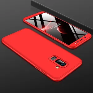 For Samsung J8 2018 360 Degree Protective Case Ultra Thin Hard Back Cover red