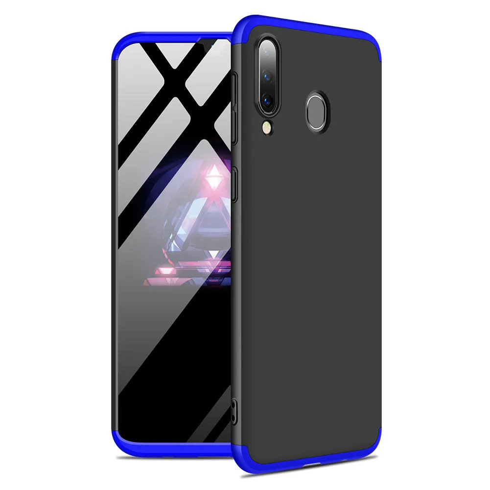 For Samsung M30 Ultra Slim PC Back Cover Non-slip Shockproof 360 Degree Full Protective Case Blue black blue