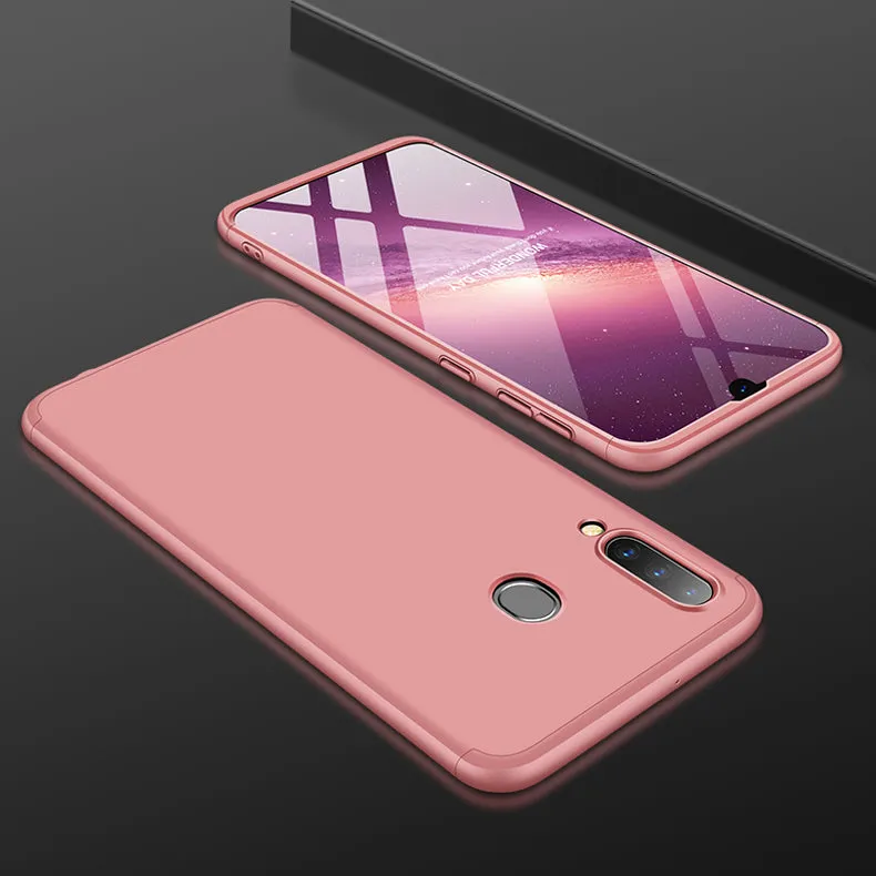 For Samsung M30 Ultra Slim PC Back Cover Non-slip Shockproof 360 Degree Full Protective Case Rose gold