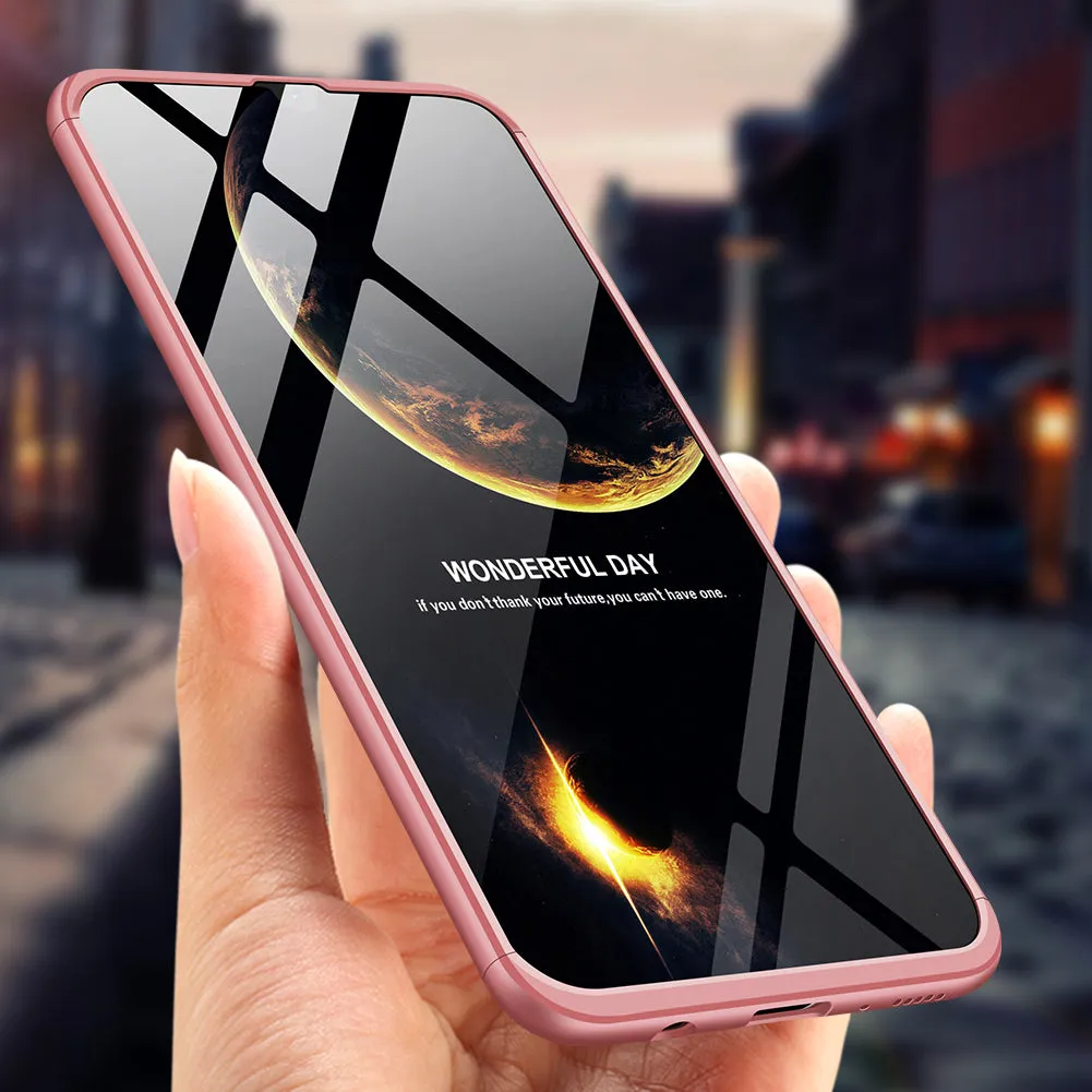 For Samsung M30 Ultra Slim PC Back Cover Non-slip Shockproof 360 Degree Full Protective Case Silver black silver