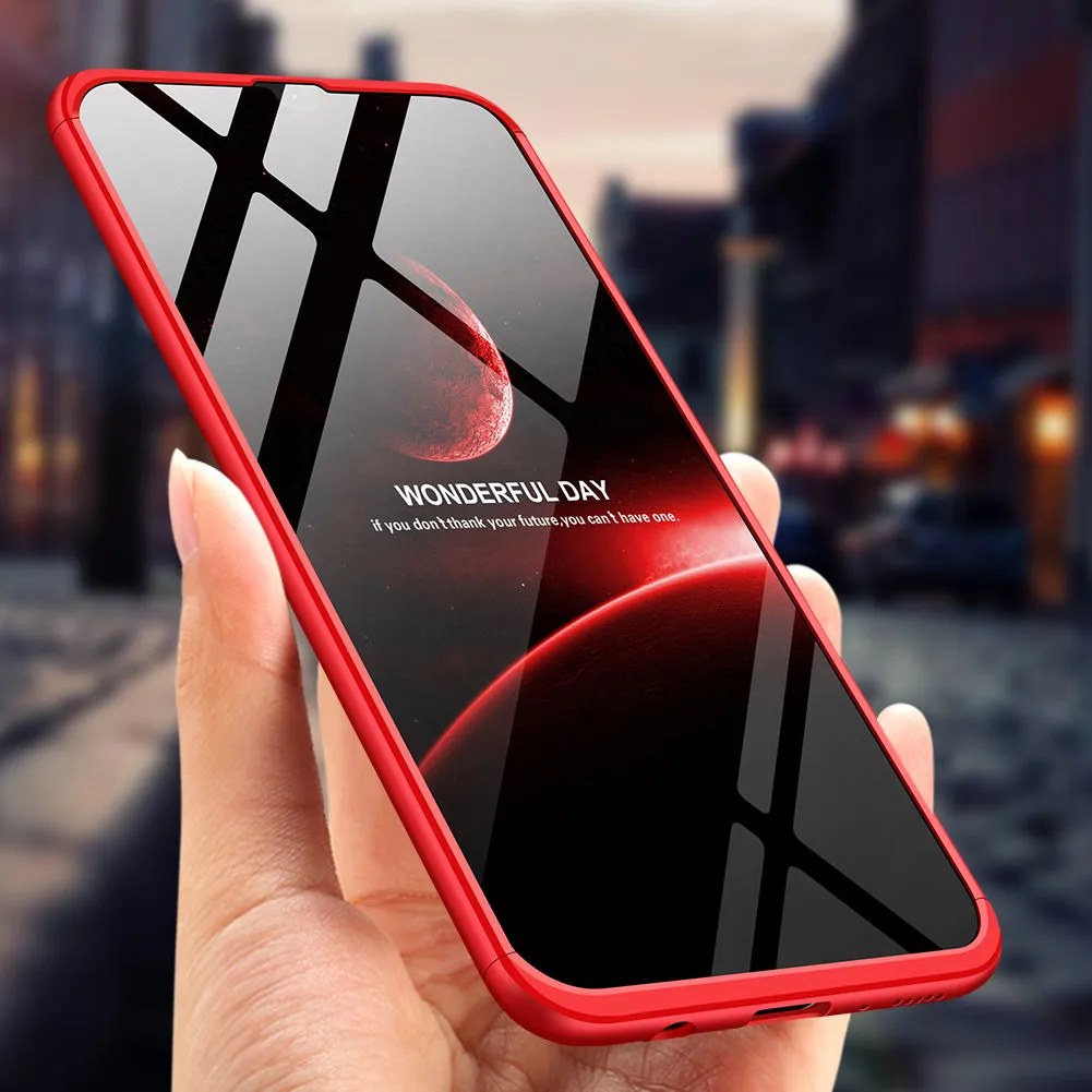 For Samsung M30 Ultra Slim PC Back Cover Non-slip Shockproof 360 Degree Full Protective Case Silver black silver