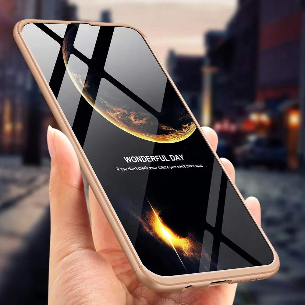 For Samsung M30 Ultra Slim PC Back Cover Non-slip Shockproof 360 Degree Full Protective Case Silver black silver