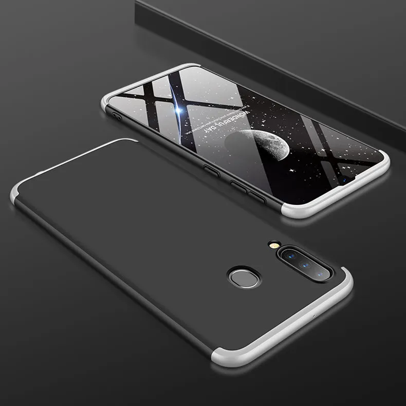 For Samsung M30 Ultra Slim PC Back Cover Non-slip Shockproof 360 Degree Full Protective Case Silver black silver