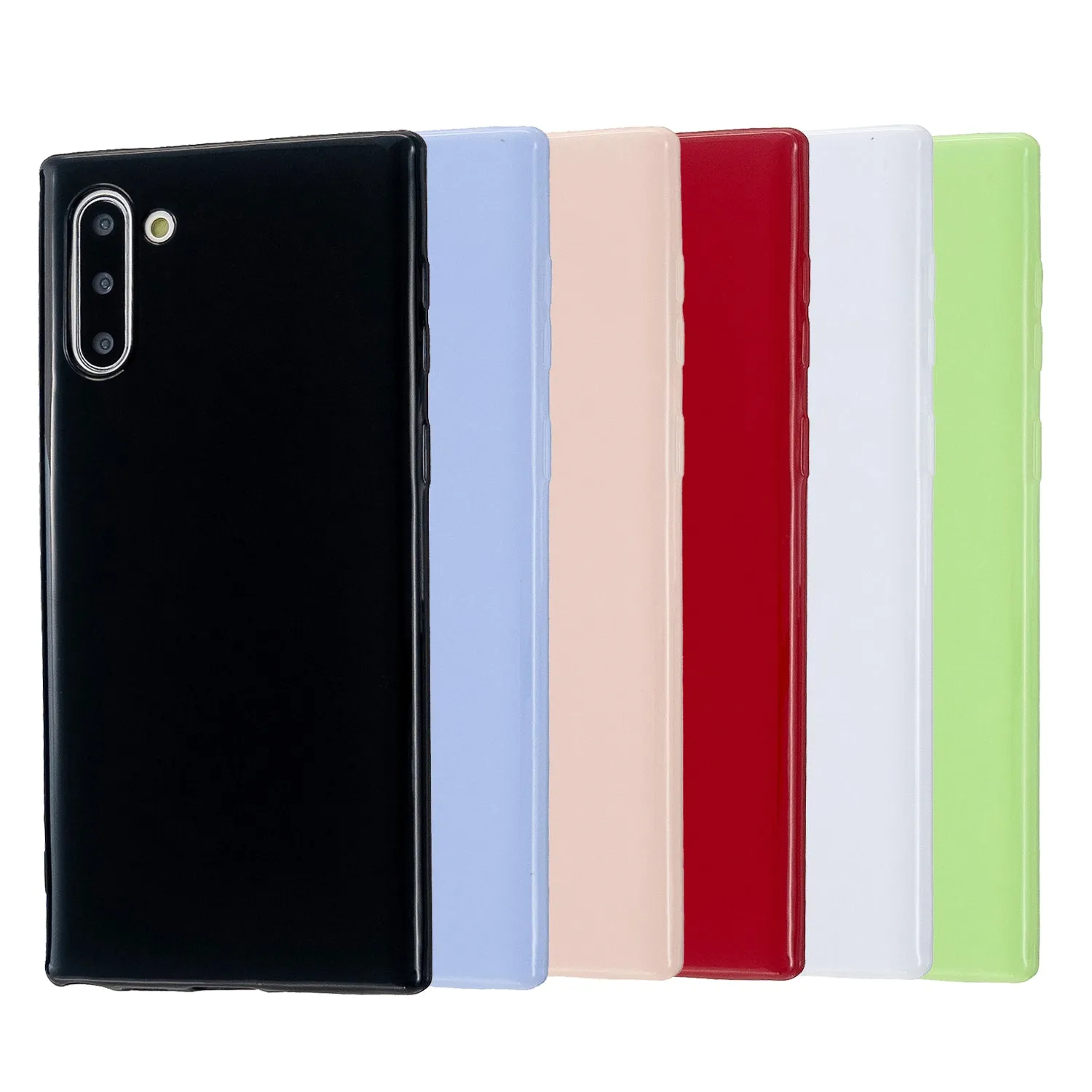 For Samsung Note 10/10 Pro Cellphone Cover TPU Phone Case Simple Profile Classic Design Shock-proof Shell Taro purple