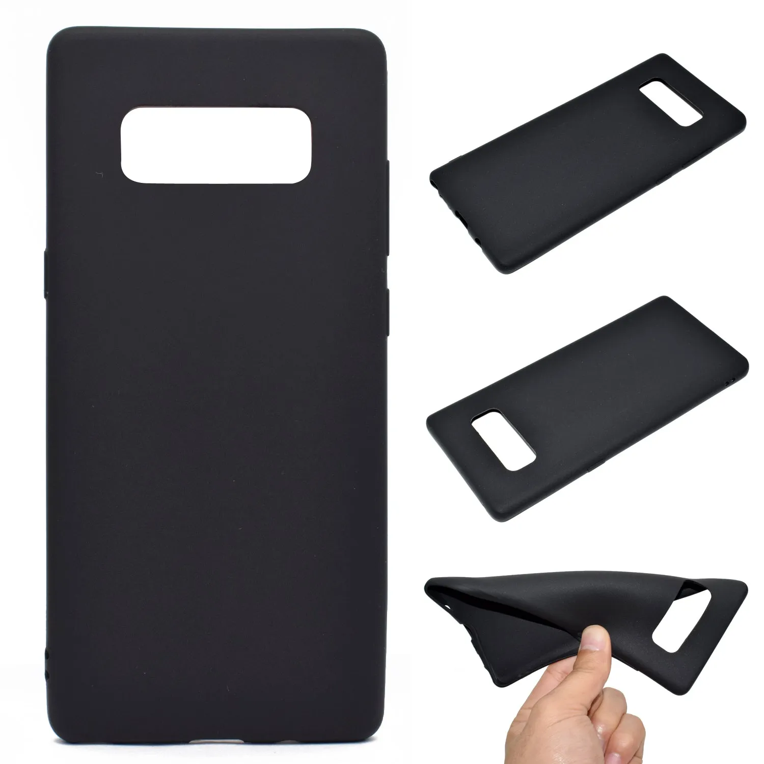 for Samsung NOTE 8 Cute Candy Color Matte TPU Anti-scratch Non-slip Protective Cover Back Case black