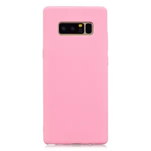 for Samsung NOTE 8 Cute Candy Color Matte TPU Anti-scratch Non-slip Protective Cover Back Case dark pink