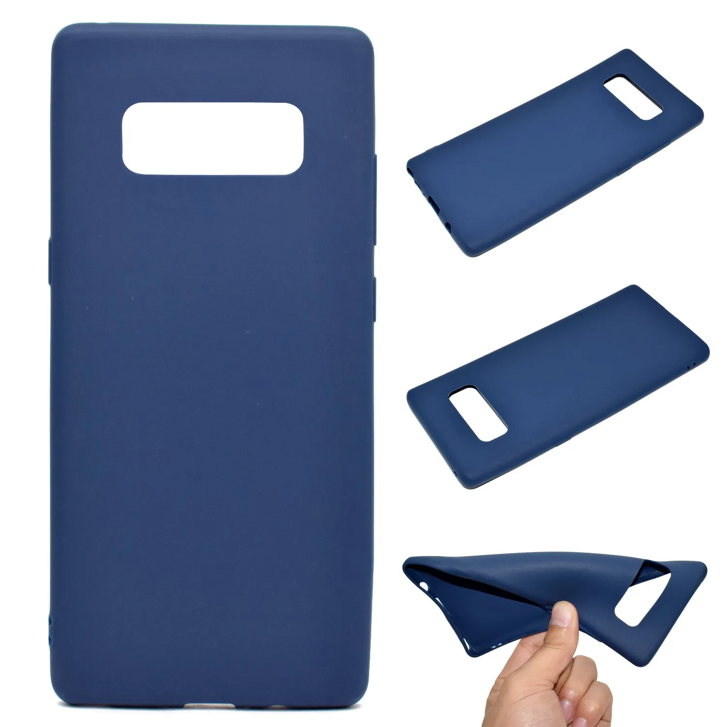 for Samsung NOTE 8 Cute Candy Color Matte TPU Anti-scratch Non-slip Protective Cover Back Case Light blue